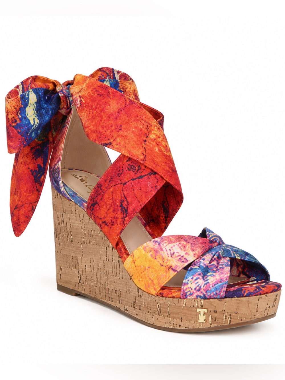 Impo Multicolor Tie-Wrap Cork Wedge Sandal